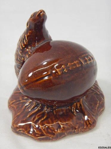 Vintage 1939 Wisconsin Badgers Football Memorabilia Red Wing Pottery Figurine