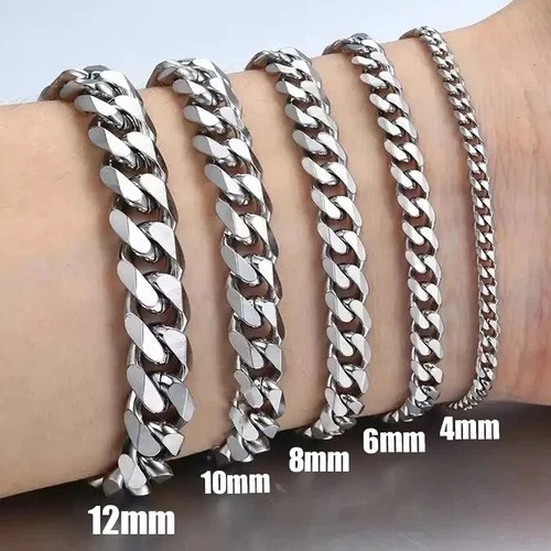 Unisex Heavy Solid 925 Sterling Silver Curb Link Bracelet Multi Sizes Men Women