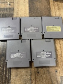 NES Lot of 5 Games: Bump n' Jump, Xenophobe, Tecmo NBA, Bases Loaded, MLB ...