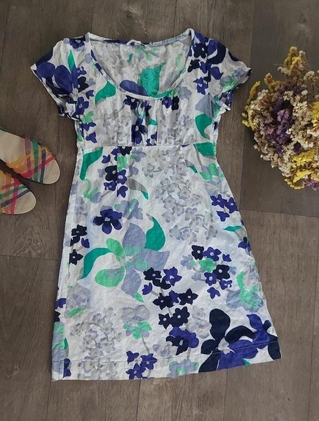 Women Boden Dress White Cotton 34 / XS / 42 #8EJM