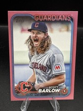 Scott Barlow  - 2024 Cleveland Guardians ToppPink Parallel/50 Mothers Day
