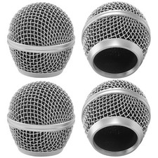 4 PCS Metal Microphone Head Replacement for SM58, Robust Mic Grille Mesh   Un...