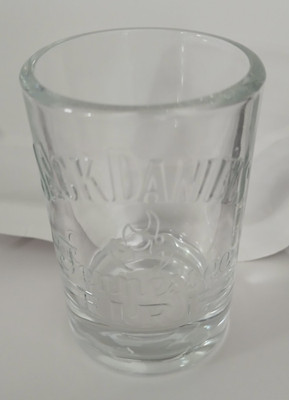 Jack Daniels Fire Whiskey Clear Shot Glass