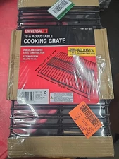 Universal 19" Adjustable Cooking Grate Porcelain Coated Steel Extends 10" to 14"