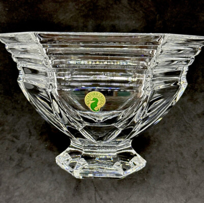 Waterford Crystal Odessa 8'' Hexagonal Pedestal Bowl MINT!