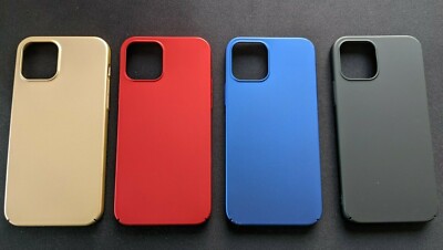 iPhone 12 Hülle | 12 Mini | 12 Pro | 12 Pro Max Schwarz Blau Rot Gold Matt Finish