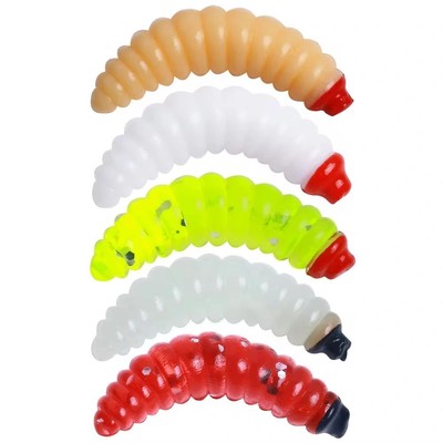 Hengjia Soft Plastic Waxworms   50ct Package