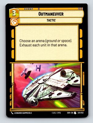 Outmaneuver Tactic Event Card Cunning Exhaust Units Choose Arena 3