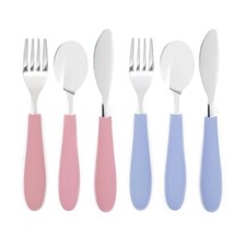 Kids Silverware with Silicone Handle  Childrens Safe Flatware  Kids Utensil...