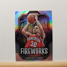 2023-24 Prizm Draft Basketball Stephen Curry Fireworks SILVER Prizm card # 16