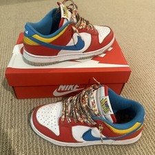 Size 5.5 - Nike Dunk Low x LeBron James x Fruity Pebbles Red