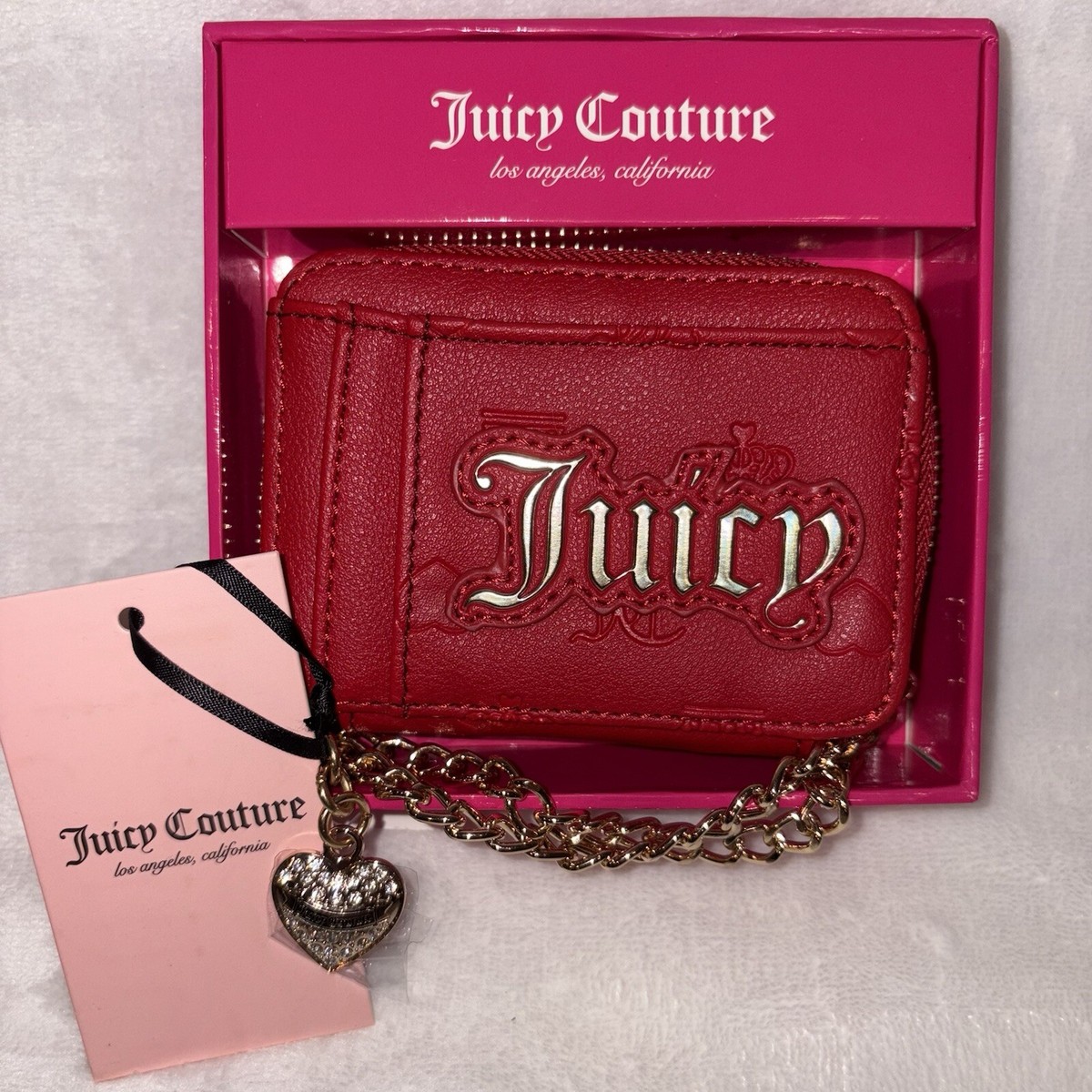 Juicy Couture Wallet Lipstick Red & Gold Cardholder Compact Wallet