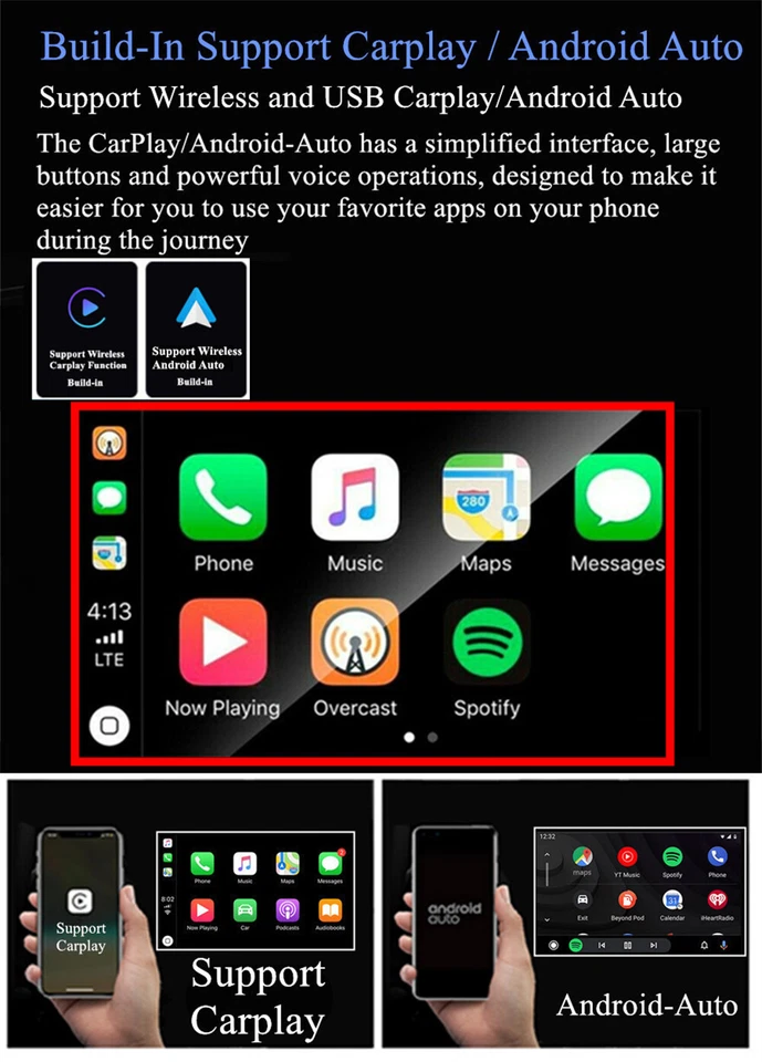 9" Autoradio GPS Navi Für Ford Transit Connect Tourneo Connect 2014-2018 Carplay - Bild 4 von 4