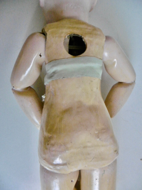 BELLE POUPÉE ANCIENNE TÊTE/BUSTE BISCUIT OTTO & CUNO DRESSEL CORPS PEAU HT 50 cm EUR 320,00 - FR