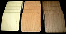18 PIECES CLEAR THIN KILN DRIED SANDED WALNUT, CHERRY, MAPLE COASTER BLANKS 4"