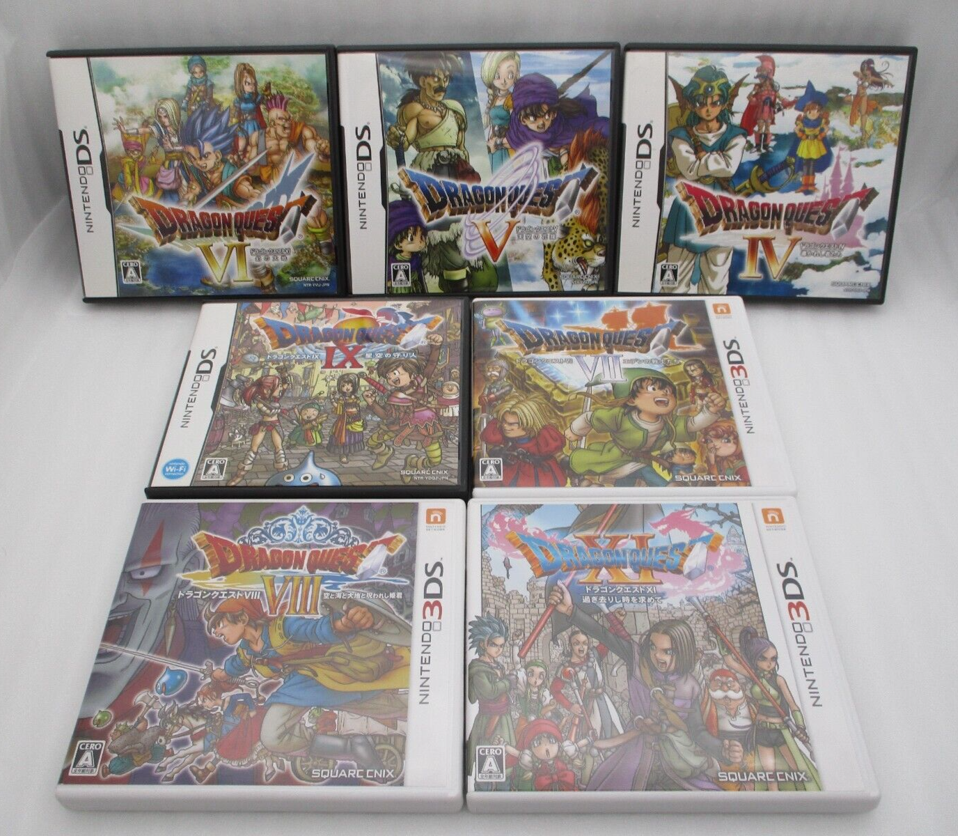 Nintendo DS Dragon Quest 4 5 6 9 & 3DS 7 8 11 7Games Set Japan DQ