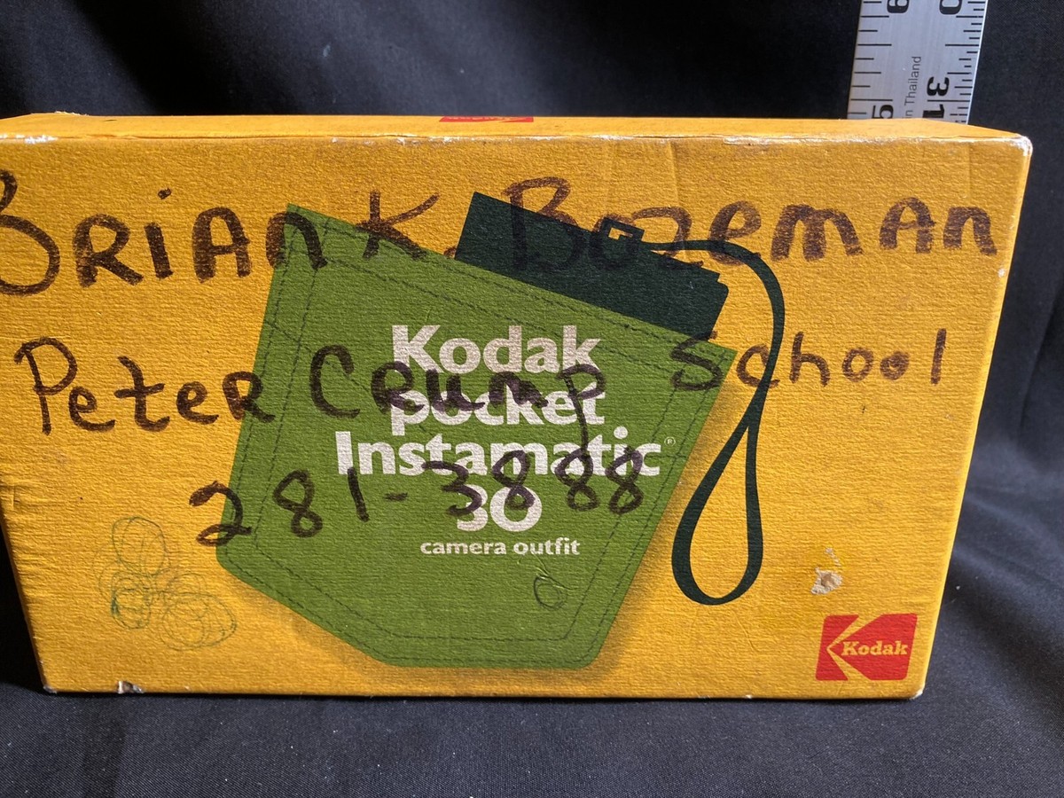 Kodak Pocket Instamatic 30 Camera With Box Used Untested Flash