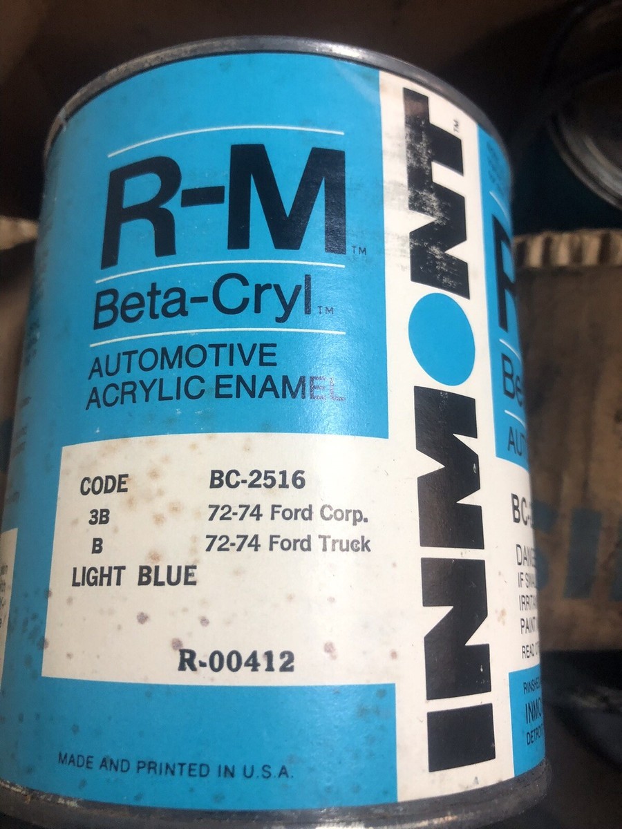 5 Qt's NOS Ford 3B B Paint Code Acrylic Enamel R-M Wind Blue Light