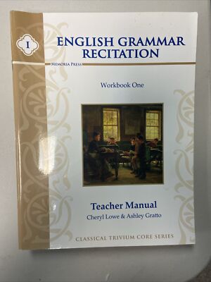Memoria Press English Grammar Practice Teacher Key Classical Core 2019