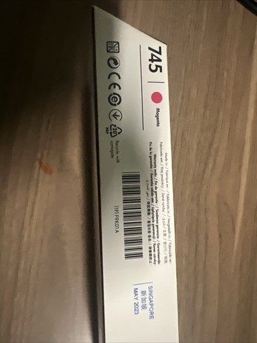 HP 745 Tintenpatrone Magenta F9K01A Ablauf Mai 2023 DesignJet Z2600 Z5600 Neu 300ml - Bild 2 von 2