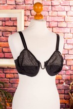 Vintage orig 60er BH schwarz Spitze LA BELLE Perlon Gothic Rockabella 80B