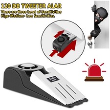 1PC Home Travel Anti  Theft 120dB Portable Door Stop Security Alarm Wedge Stopper