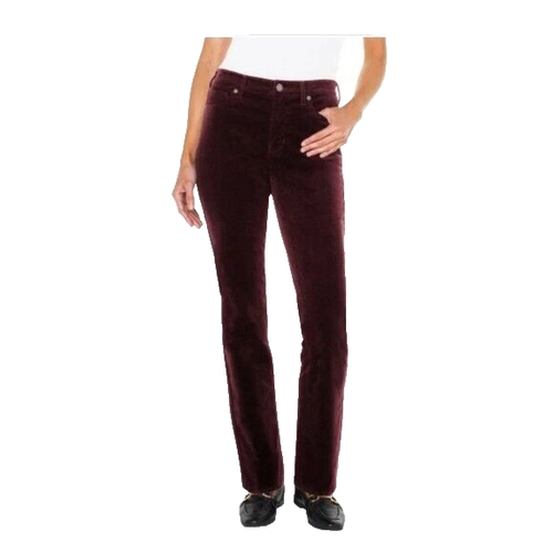 Well Worn Women’s High Rise Soft Corduroy Skinny Pant Red Size14/34