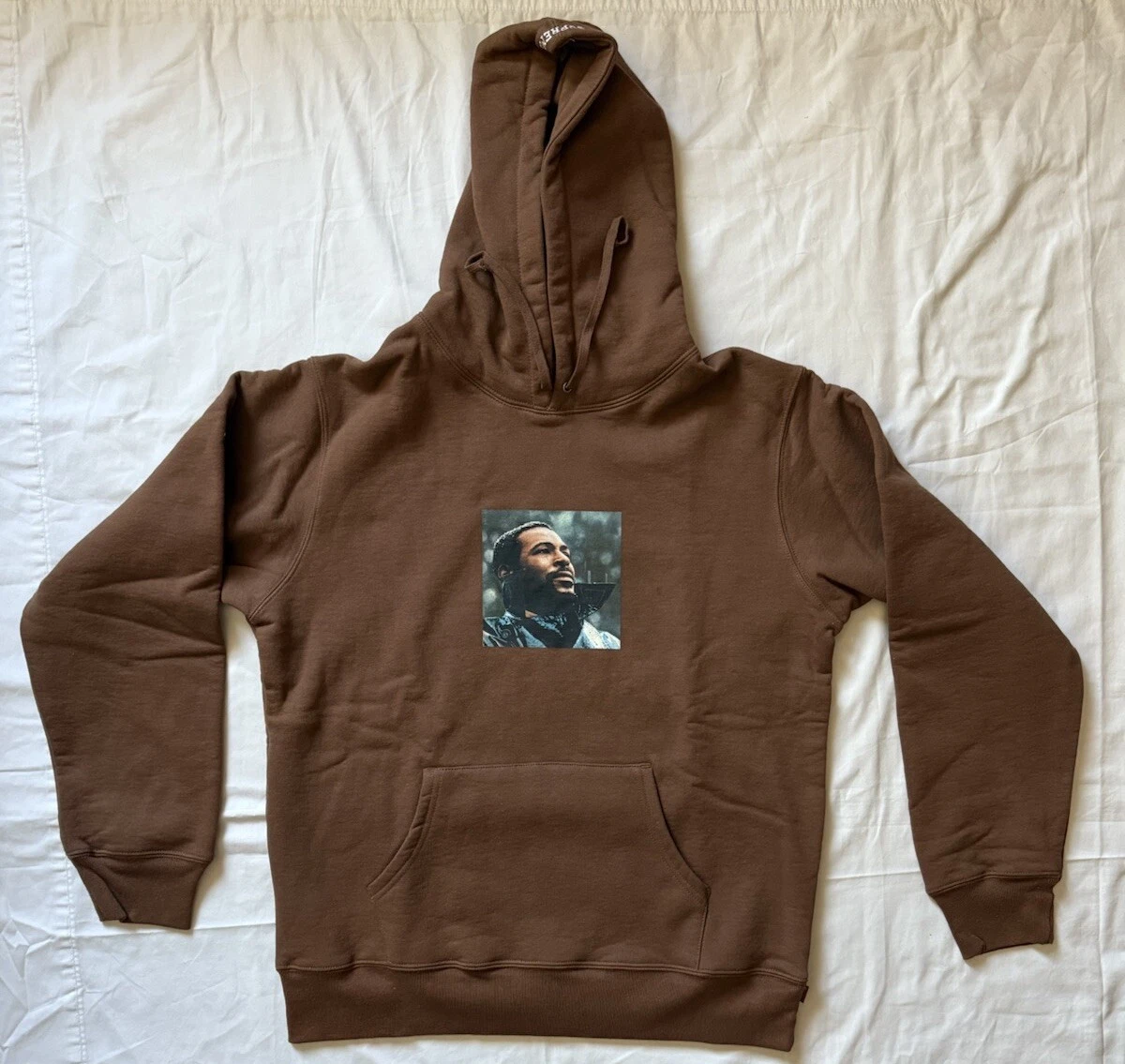 SWEATSHIRT À CAPUCHE SUPREME MARVIN GAYE (occasion avec OG BAG) ~ TAILLE GRAND