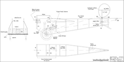 WHITE Monoplane, UL,1919, Spannweite 1500 mm. Modellbauplan