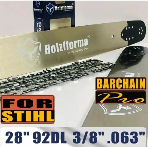 Holzfforma® 28inch Guide Bar & Full Chisel Saw Chain Combo 3/8 .063 92DL