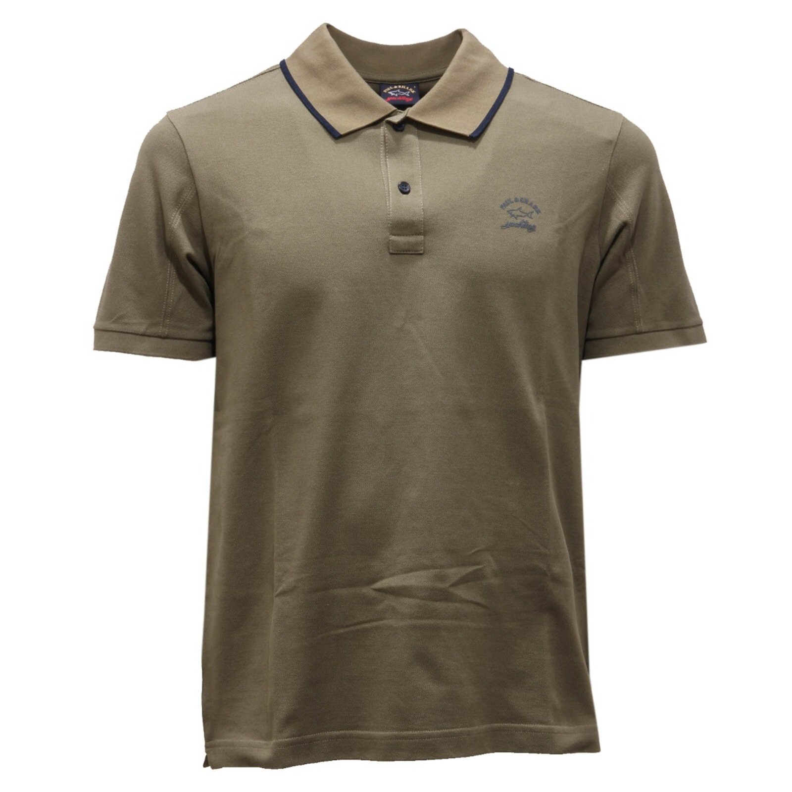 9549AG мужская хлопковая футболка polo uomo PAUL - SHARK зеленого цвета