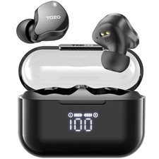 TOZO Crystal Buds Wireless Earbuds Crystal-Clear Call Headphone Waterproof IPX8