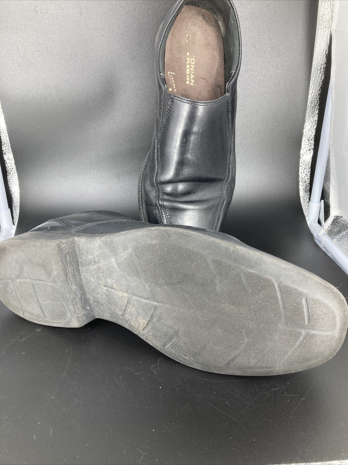 SAOLA MOCASSINI ELEGANTI BOSTONIAN 2POD COMFORT DA UOMO IN PELLE NERA MOCASSINI TAGLIA 10 5 W