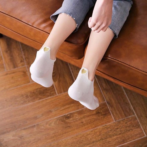 Cotton Print Kawaii Socks - Solid Color Breathable Sock Women Fashion Footwear - Picture 7 of 21