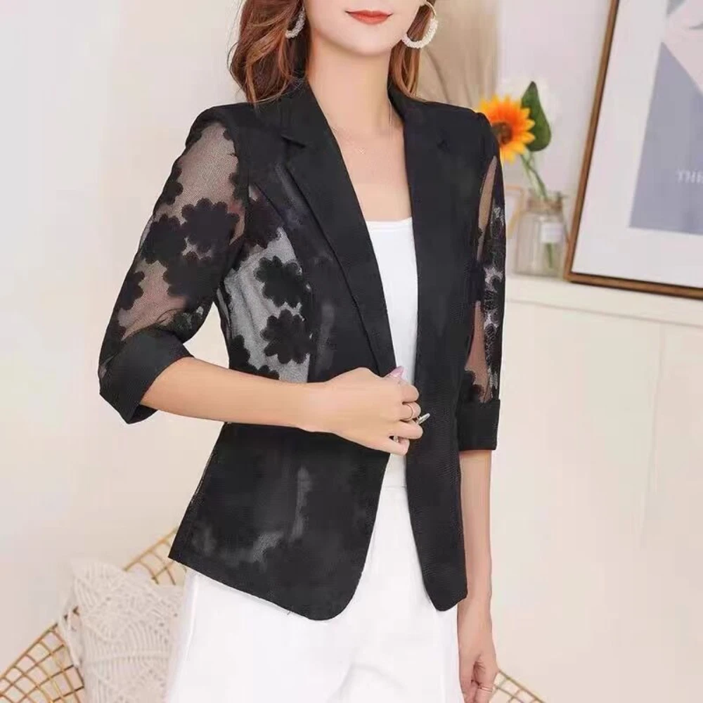 Mesh floral jacket sale