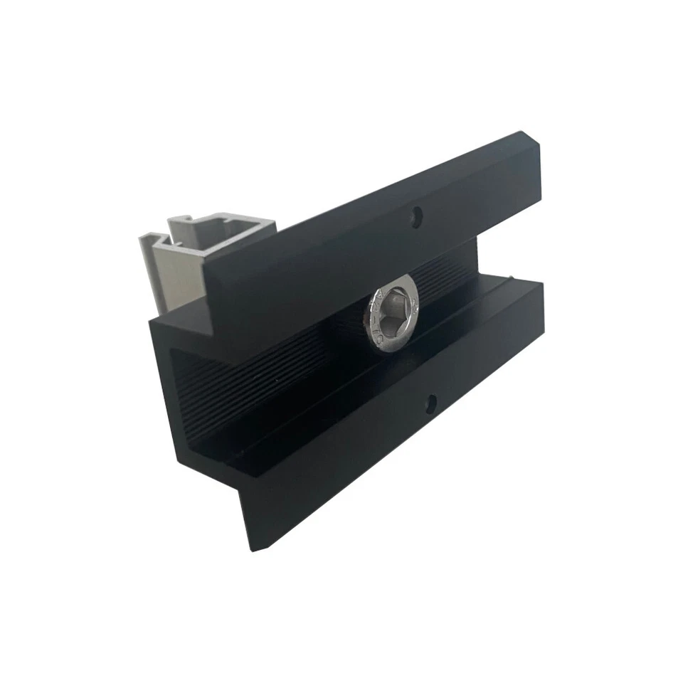 VENTURAMA SOLAR 1x PV Mittelklemme mit Erdungspin Modulklemme mit Klick-System schwarz eloxiert