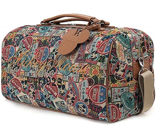 Disney Mickey Mouse Duffle Travel Vintage Pattern Men Women Luggage Golf Bag - Picture 1 of 8