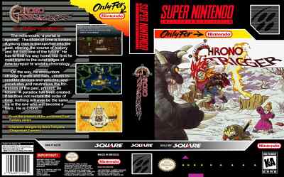 Chrono Trigger SNES Game Case Box Cover Art Work Only (No Game