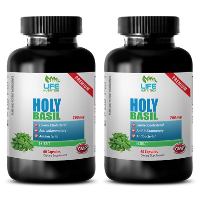 cholesterol control - Holy Basil Extract 750mg 2B - protect against toxins