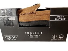 BUXTON Comfort Plus Slippers Memory foam Indoor Outdoor for Mens X L 11-12 