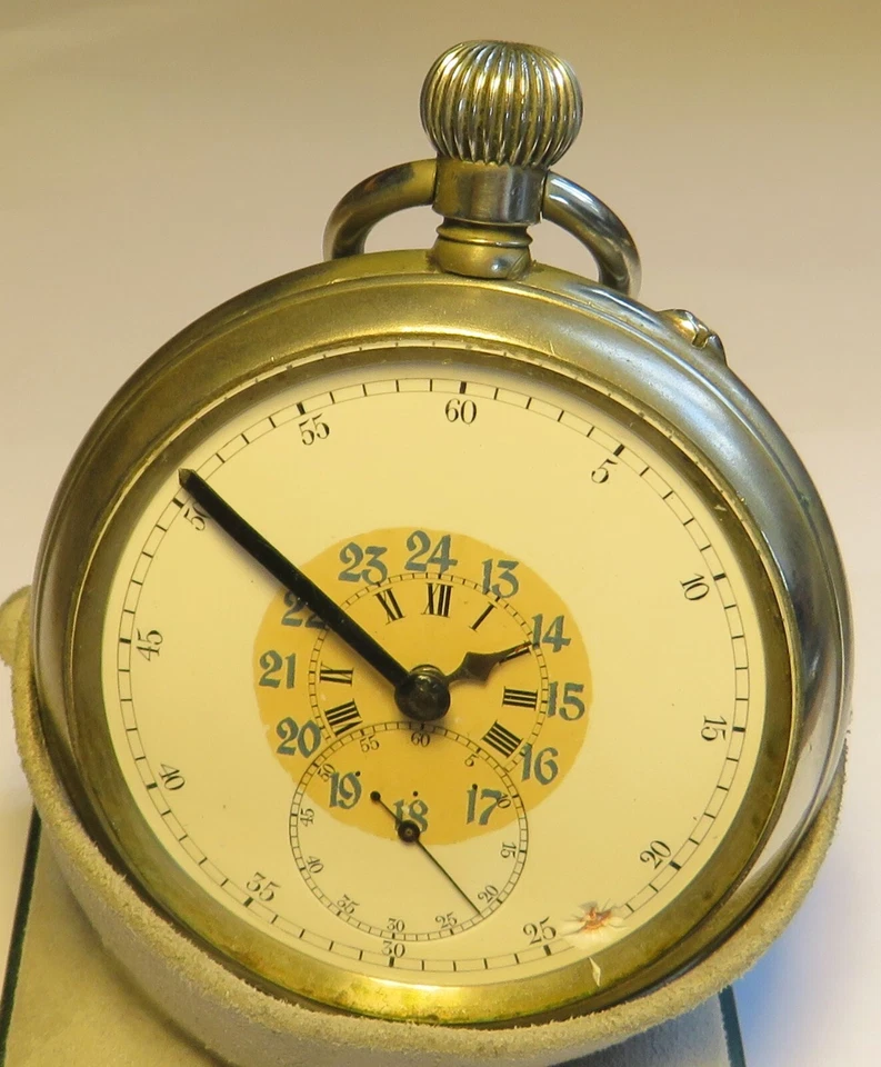 Stauffer & Co Son Atlas IWC einmalige, antike Eisenbahn Kutscher Uhr  70mm (!!)