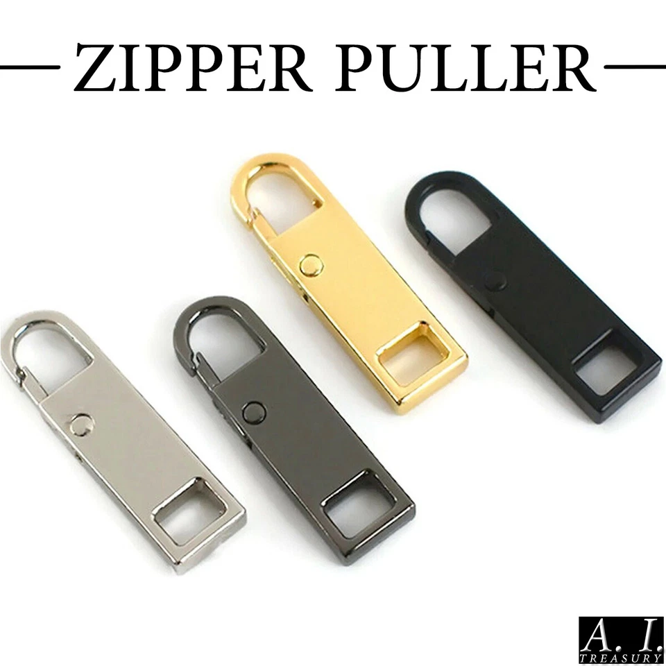 Zipper Puller Repair Metal Slider Pull Replacement Fix Bag Coat Instant Clip On