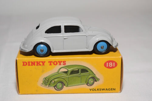 P DINKY TOYS 181 VW VOLKSWAGEN BEETLE KAFER GREY VN MINT BOXED RARE SELTEN - Picture 3 of 7