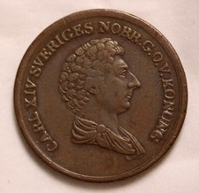 Sweden 2/3 Skilling Banco 1839 Carl XIV Johan KM# 641 , aVF Coin