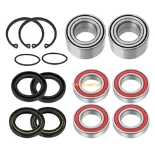 Front & Rear Wheel Bearings Seals Kit for Yamaha Grizzly 350 IRS YFM350 2007-11