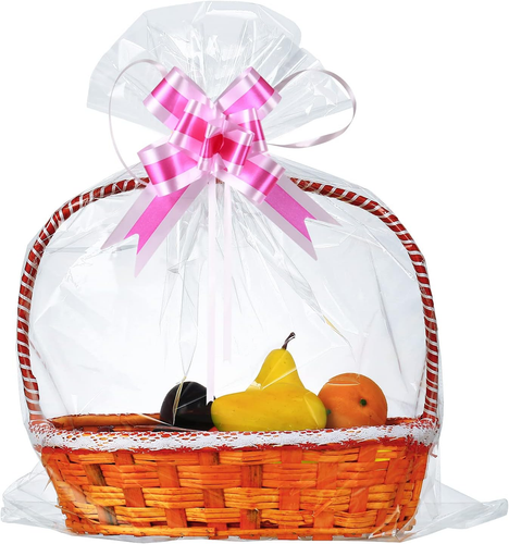 50 Packungen Große Zellophantüten 24" x 30" Klar Zellophan Geschenkkorb Verpackungen Extr - Bild 1 von 5