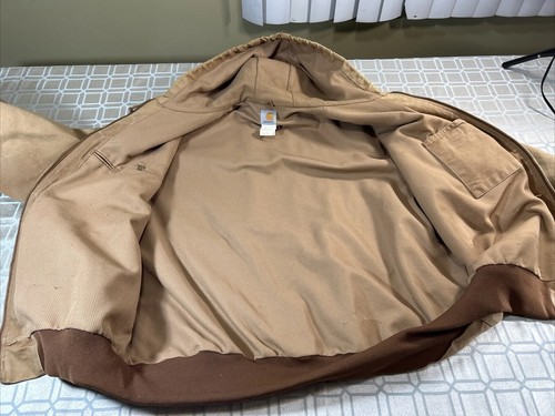 Carhartt 100% Cotton Duck Thermal Lining Work Hood Jacket Men's Size US XXL Tall - Picture 7 of 12