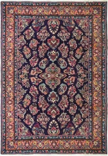 7x11' Navy Blue Fine Perssiaan Saroukk Rug 72764