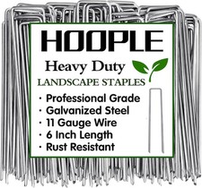 6'' 11 Gauge Landscape Staples Heavy Duty U-Shaped Securing Garden Staple-200pc