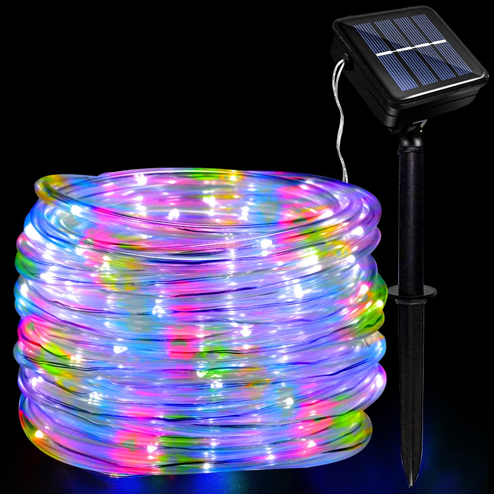 JIMACRO Catena Luminosa Solare 12m 100 LED Esterno IP65 per Giardino